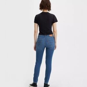 Levis 721 Hi Rise Skinny Leg Destroyed Raw Hem Blue Jeans Women Sz 26 Grunge Y2K